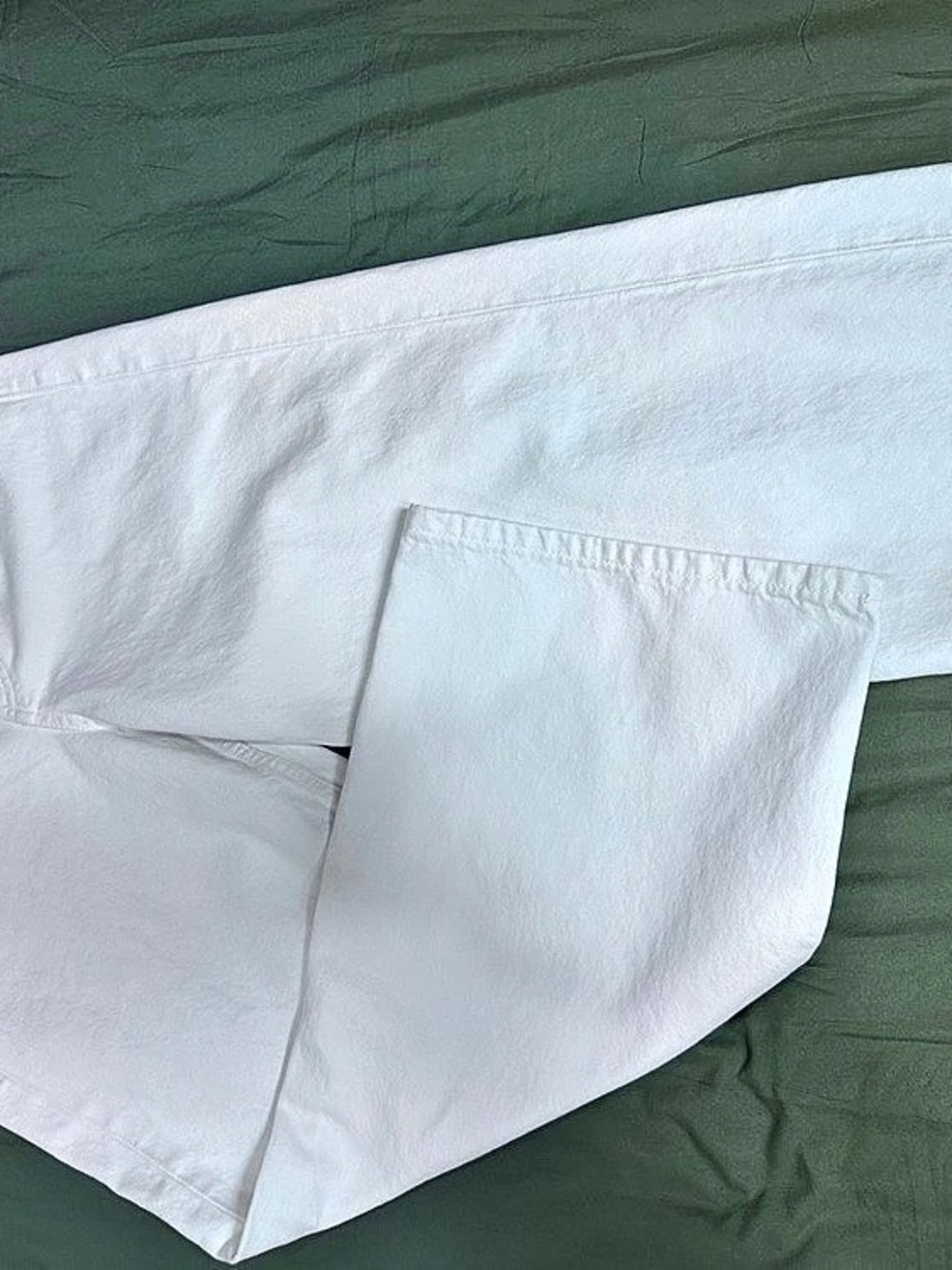 Zara White Wide-Leg Denim Jeans Straight Leg Jeans in White Size 4